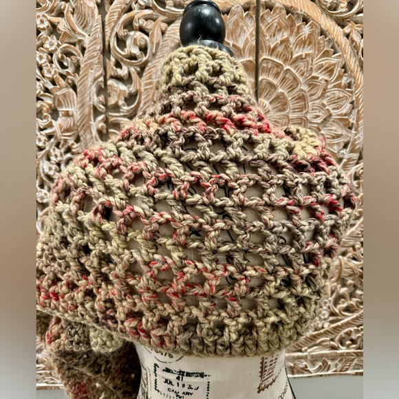 Handmade Crochet Scarf- 15”Wx56”L - Picture 4 of 12